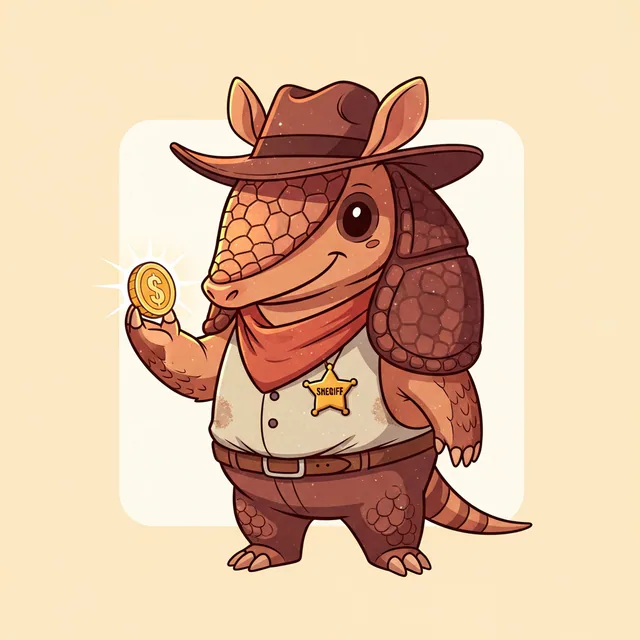 Dusty the armadillo sheriff